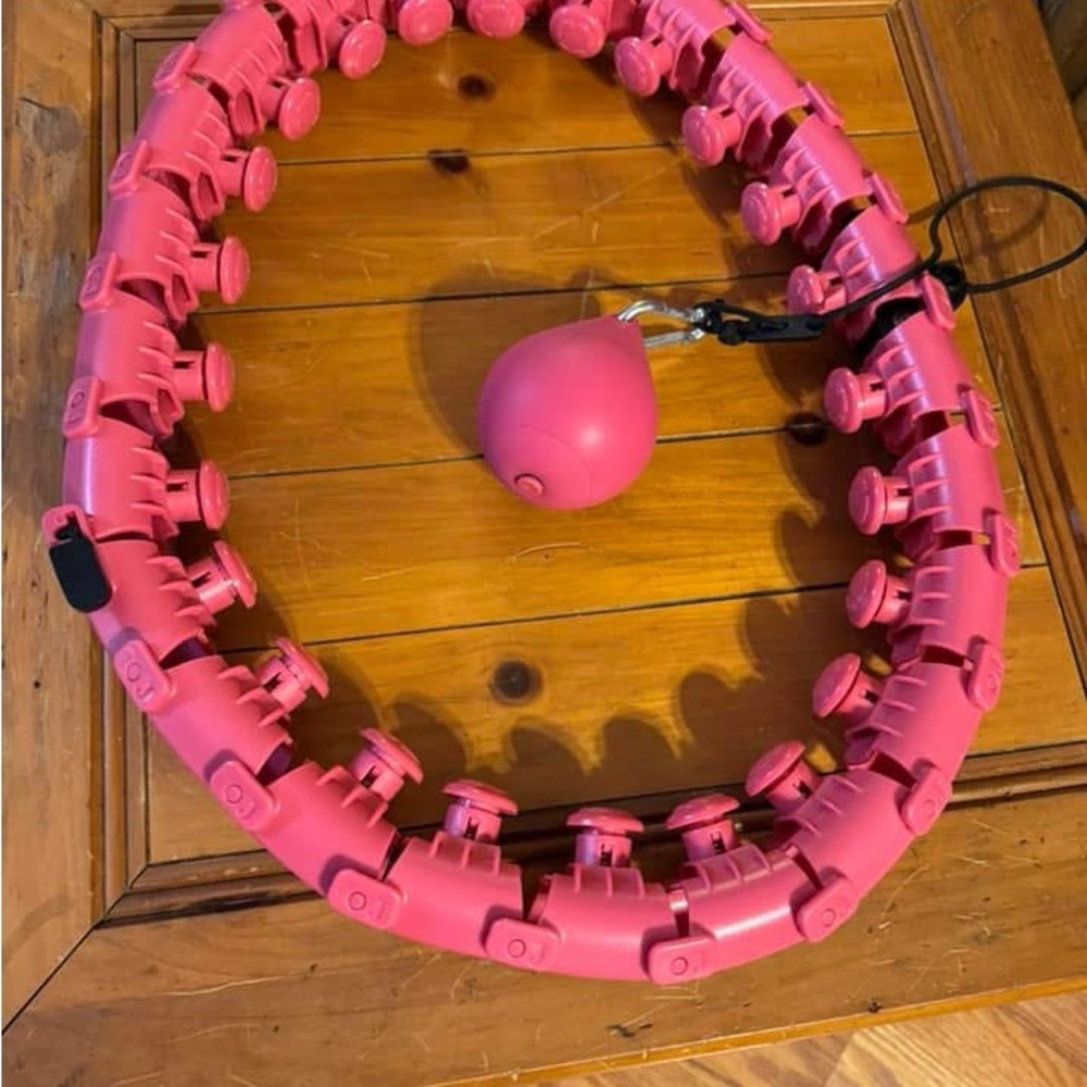 Detachable Weighted Smart Hula Hoop - Bright Pink
